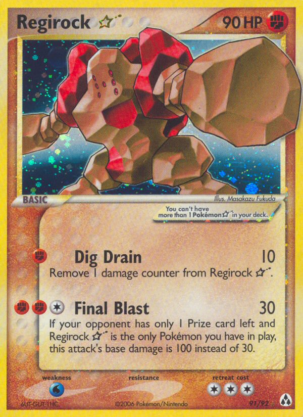 EX Legend Maker Holo Regirock #91/92